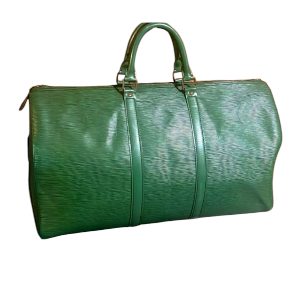 Louis vuitton green 55 Duffel Bag